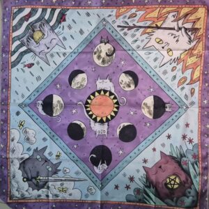 Paño altar gatos místicos