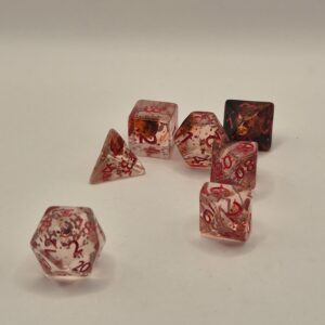 Dados DnD efecto sangre